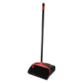 O-Cedar Commercial Maxi-Plus Lobby Dust Pan With Rear Wheels, 13 X 35, 30" Handle, Plastic, Black, 6/carton