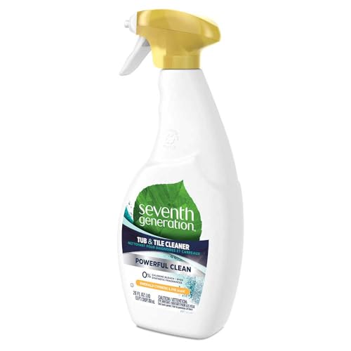 Seventh Generation Tub & Tile Cleaner, Emerald Cypress & Fir Scent, 26 Fluid Ounce (Pack of 8)