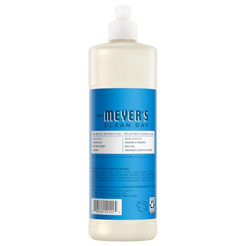 Mrs. MEYER'S CLEAN DAY Liquid Dish Soap, Blueberry Scent, 16 Fl Oz Bottle