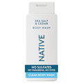 Native Sea Salt & Cedar Scent 24-Hr Refreshing Clean Body Wash for Men & Women, for All Skin Types Incl. Sensitive, Leaves Skin Feeling Clean & Soft, Free of Phthalates, Sulfates & Parabens, 18 oz