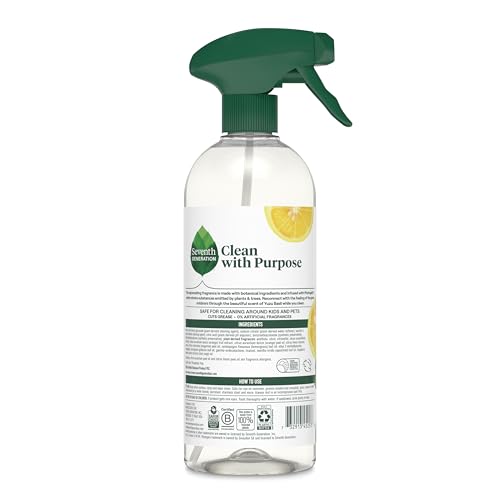 Seventh Generation All Purpose Cleaner Rejuvenating Yuzu Basil, For All Surfaces, 23 fl oz, Pack of 4