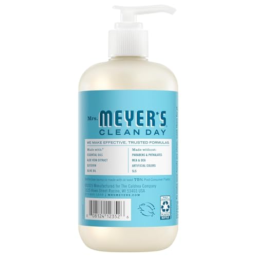 Mrs. MEYER'S CLEAN DAY Kitchen Essentials Set, Includes: Hand Soap, Dish Soap, and All Purpose Cleaner, Dewdrop, 3 Count Pack