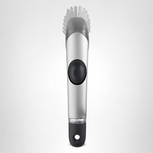 OXO Steel Soap Dispensing Dish Brush, Dish Scrubber