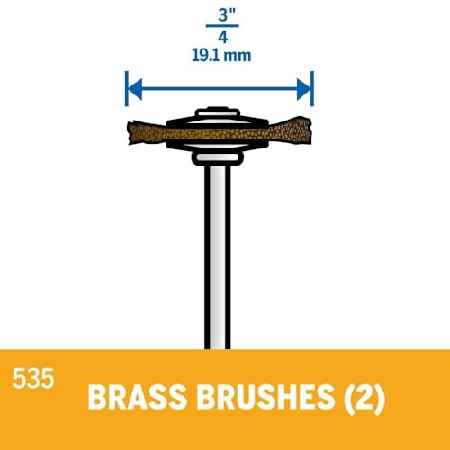 Dremel 535-02 Brass Brushes, (2 Pack), 3/4" Diameter
