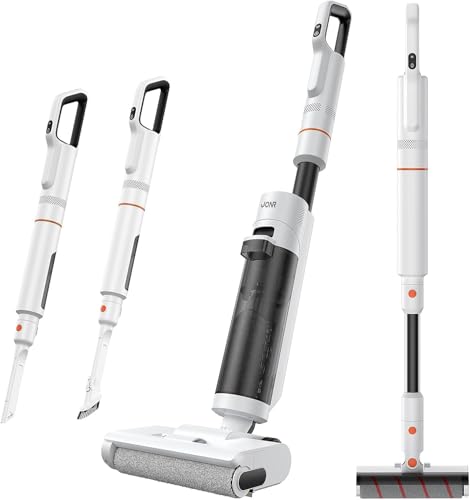 JONR ED20 Pro 4-in-1 Wet Dry Vacuum Cleaner Cordless,17000 Pa Vacuum Suction Power, Self-Cleaning and Automatic Drying with One Click, Intelligent Voice Reminder