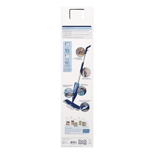 Bona Premium Hardwood Floor Spray Mop System – Durable Aluminum Handle with Secondary Grip and Soft Rubberized Corners to Protect Furniture, Washable Microfiber Pad & Refillable Cartridge