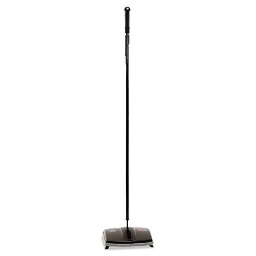 Rubbermaid Commercial Products Executive Series 6.5" Single-Action Mechanical Sweeper Cordless Black Collects Dust Dirt and Debris from Hard Floors and Carpet