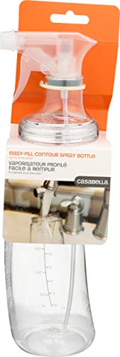 Casabella 26 oz. Refillable Contour Cleaning Spray Bottle, Clear