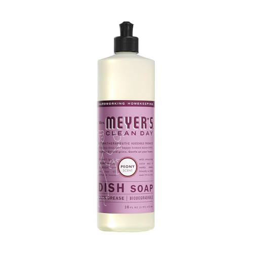 Mrs. MEYER'S Variety, 1 Room Freshener, 8 OZ, 1 Liquid Dish Soap, 16 OZ, 1 Liquid Hand Soap,12.5 OZ, 1 Multi-Surface Cleaner 16 OZ, 1 CT (Peony)