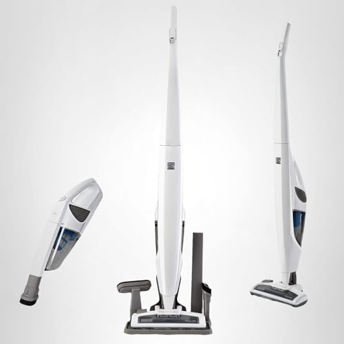 Kenmore DS1030 Cordless Stick Vacuum Lightweight Cleaner 2-Speed Power Suction LED Headlight 2-in-1 Handheld for Hardwood Floor, Carpet & Pet Hair, White
