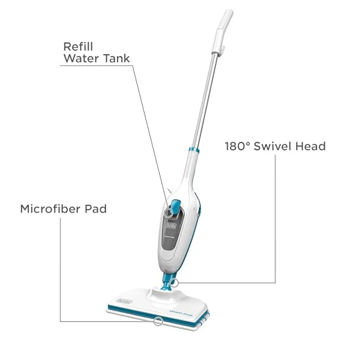 BLACK+DECKER Steam Mop, White (HSM13E1)