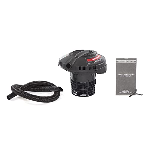 CRAFTSMAN CMXEVBE17678 1.75 Peak HP Wet Dry Vac Powerhead, Portable Shop Vacuum Compatible with a 5 Gallon Bucket (Sold Separately) with Filter Bag and Hose for Jobsite, Outdoor Cleaning