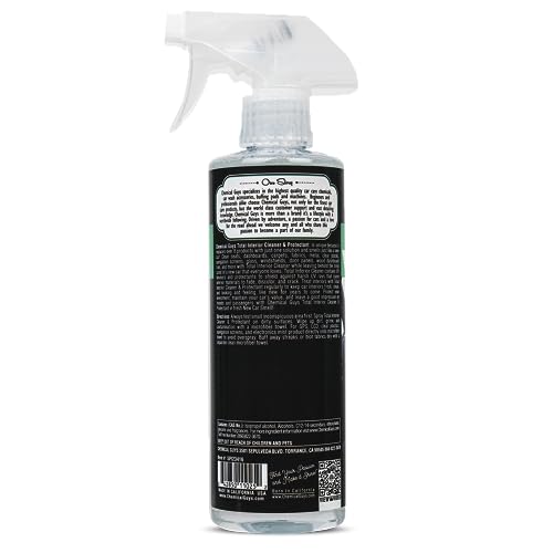 Chemical Guys Total Interior Cleaner & Protectant - New Car Scent, Car Cleaning Spray, Cleans and Protects Leather, Vinyl, Plastic, Rubber, and Glass, Safe for Trucks, SUVs, Jeeps, RVs & More - 16 oz