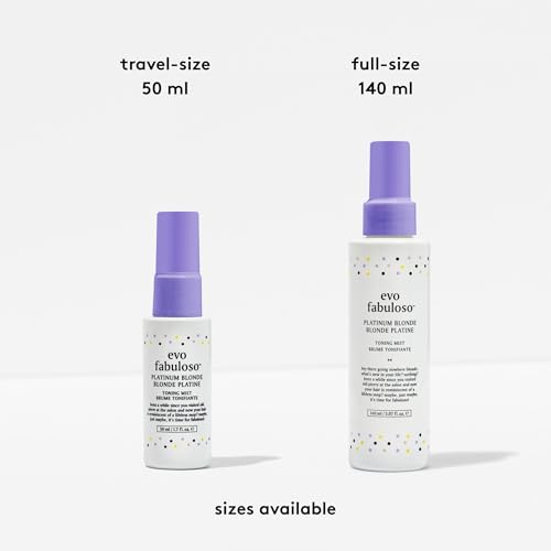 Evo Fabuloso Platinum Toning Mist - Leave-in Heat Protection Hair Toner for Blonde & Grey Hair - Tones, Protects & Detangles - 4.7 fl oz