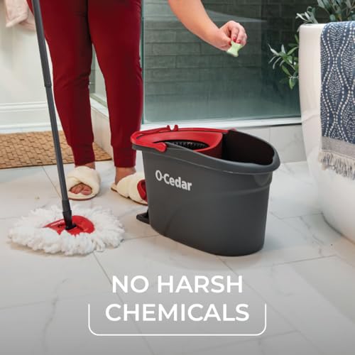 O-Cedar PACS Floor Cleaner, Crisp Citrus Scent – 10 Count | Enzyme-Powered Pods for Streak-Free Cleaning on Wood, Tile & Laminate Floors