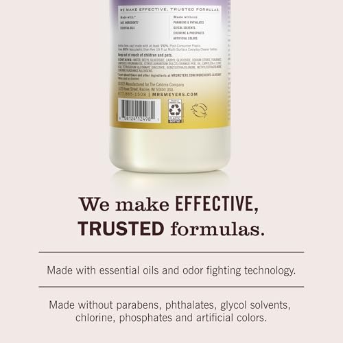 Mrs. MEYER'S CLEAN DAY Multi-Surface Everyday Concentrate, Compassion Flower Scent, 32 Fl Oz Bottle