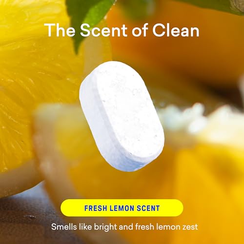 BLUELAND Multi-surface Cleaner, Starter Set, Fresh Lemon Scent, Spray Bottle with 4 Refill Tablets, All-Purpose, Eco-Friendly Cleaning Supplies, 4 x 24 Fl oz