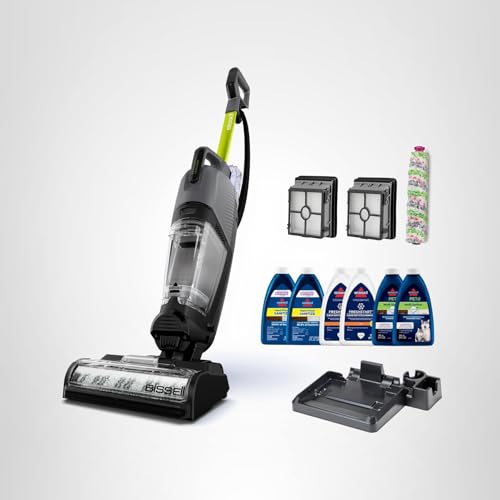 Bissell CrossWave HydroSteam Deluxe Steam Mop, 3-in-1 Wet Dry Vacuum Mop with Steam Function, Hard Floor Cleaner Machine with Sanitize Formula, Green, 3515G