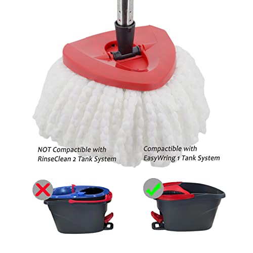 4 Pack Spin Mop Replacement Heads Microfiber Mop Refills Replace Heads Safe for All Hard-surfaced Floors Includes 2 Extra Microfiber Cleaning Cloths