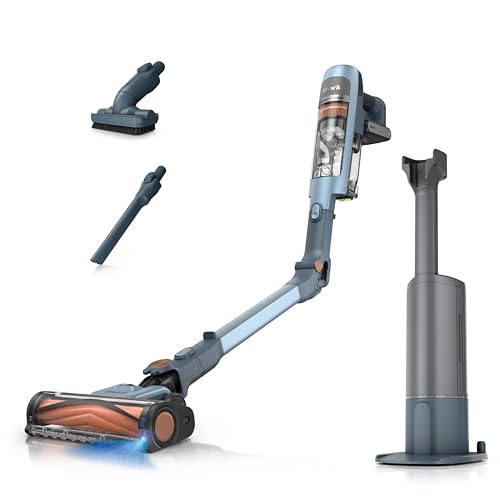 Shark PowerDetect Speed Clean & Empty | Cordless Stick Vacuum Cleaner with Auto-Empty | Lightweight & Rechargeable Handheld Vacuum | Carpet, Hard Floors & Pet Hair | 60-Min Runtime | Ice Blue | IA3241