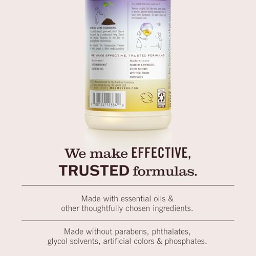 MRS. MEYER'S CLEAN DAY Multi-Surface Everyday Cleaner, Compassion Flower Scent, 16 Fl Oz Bottle - 3 Pack