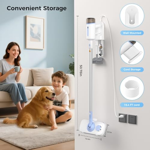Steam Mop, 10 in 1 Detachable Handheld Steam Cleaner for Home and Floor Cleaning, 230°F Floor Steamer for Deep Cleaning with Multi-purpose Attachments Hardwood Floors, Tile, Grout, Furniture
