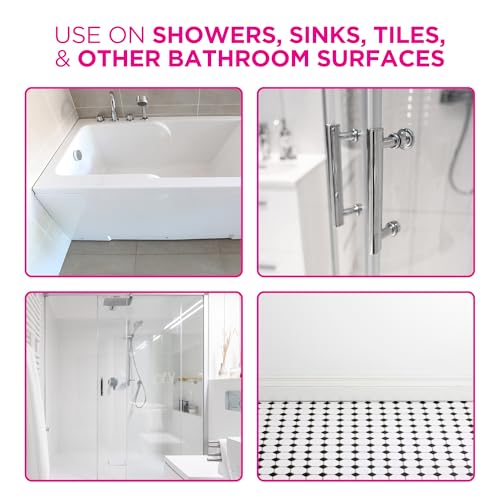 The Pink Stuff Miracle Daily Shower & Shine Spray – 30oz Bathroom Cleaner for Glass, Tile, Mirrors & Chrome – Prevents Soap Scum & Watermarks – No Rinse Spray & Leave Formula