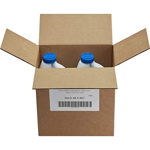 Clorox Splash-Less Bleach, Clean Linen Scent, 55 Ounces, 2 Pack (110 Ounces Total), Real Bleach Made Simple™