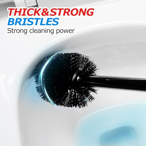 FORASTO 2Pack 2 in 1 Toilet Brush and Plunger Set, Extended Handle Plunger,Toilet Bowl Brush Plunger Set,Bathroom Cleaning Tools,Toilet Brush Plunger Combo,Cleaning Brush,Cleaning Supplies