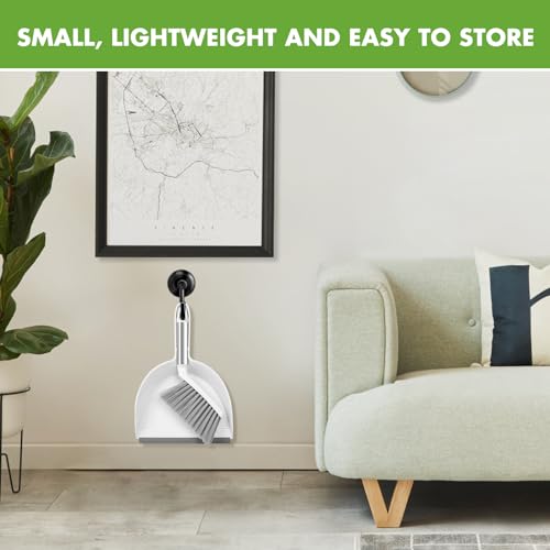 Zehrai Small Broom and Dustpan Set, Dustpan and Brush Set, Small Brush and Dustpan Set, Hand Broom and Dustpan Set, Mini Handheld with Home, Desktop, Kitchen, pet