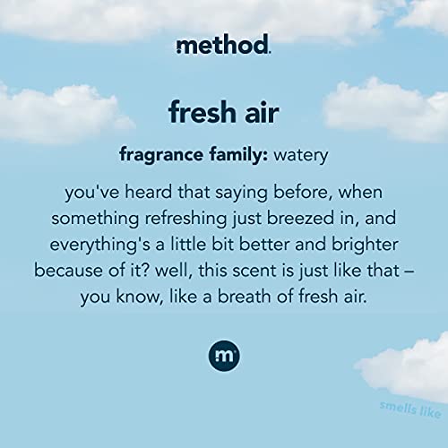 Method Liquid Laundry Detergent, Fresh Air, 66 Loads Per Bottle, Stain Remover, 53.5 Fl Oz (Pack of 1)