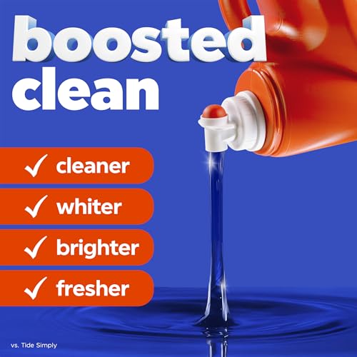 Tide Liquid Laundry Detergent, Original Scent, 125 fl oz, 100 Loads, Boosted Clean Even in Cold Water with Concentrated Washing Soap