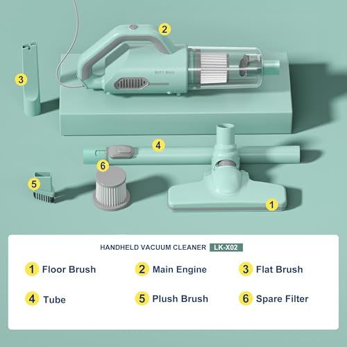 BUTY BULU Stick Vacuum Cleaner, Corded Lightweight Powerful Electric Broom Vacumm for Home Apartment Office Hardwood Floors Carpet Pet Hair Dust Clean, 20Ft Power Cord, 20KPa Strong Suction