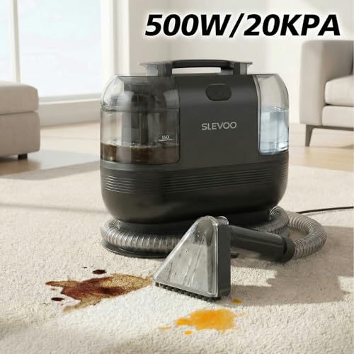 Portable Carpet Cleaner, 2026 New Upholstery Cleaner Pet Spot Stain Remover with 20Kpa Strong Suction, 500W Powerful Motor