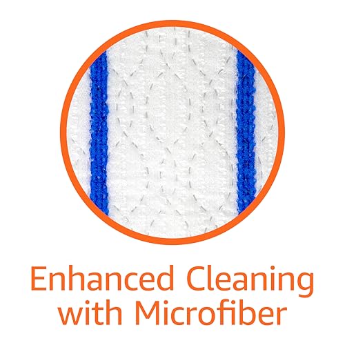 Amazon Basics Wet Mopping Cloth Refills, Multi-Surface Floor Cleaning, Fresh Scent, Low Streak, Disposable, 24 Count (Fits Swiffer Sweeper Mop Heads)