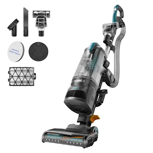 Eureka FlexReach Plus Bagless Upright Vacuum Cleaner for Home,Pet Vacuum for Carpet and Hard Floor, Lift-Up Vacuum with Flooring Type Sensor, HEPA Filter,Anti-Tangle, NEU652, Green