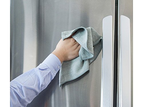 Sophisti-clean Microfiber Cleaning Cloths, Attract Dust Like a Magnet, Use Wet or Dry, Ultra Soft and Absorbent, Non-Abrasive, Streak Free, Reusable, Machine Wash, Gray, 10 Pack