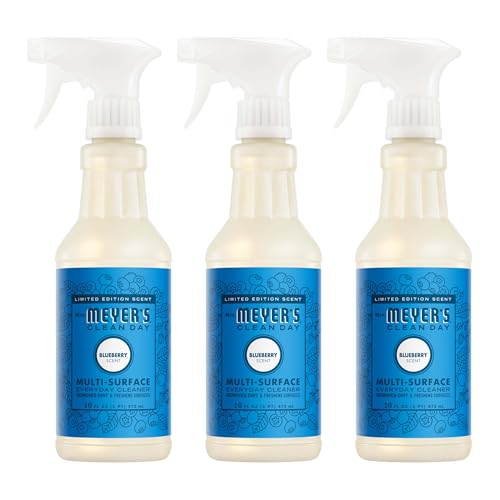 Mrs. MEYER'S CLEAN DAY Multi-Surface Everyday Cleaner, Blueberry Scent, 16 Fl Oz Bottle - 3 Pack