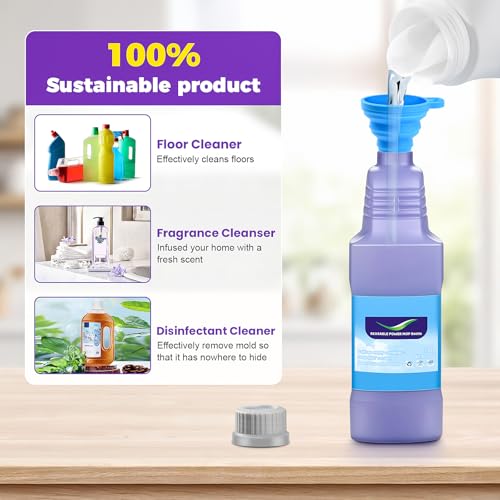 Reusable Bottle for Swiffer Wet Jet Mop, 1250ml / 44 FL OZ Large Capacity Cleaner Solution Bottle
