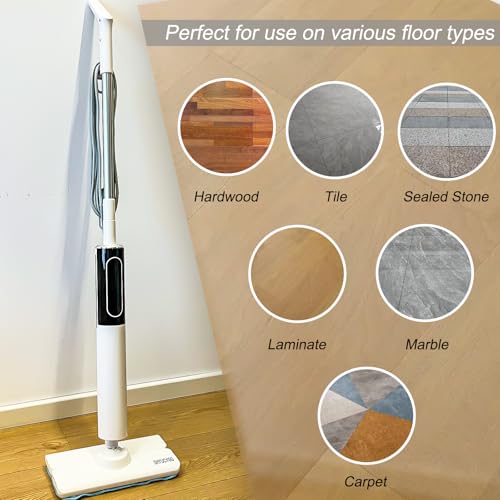 Steam Mops for Floor Cleaning, Floor Steamer with 2 Steam Modes & Smart Touch Control, for Carpet, Wooden, Marble, Tile, Hardwood