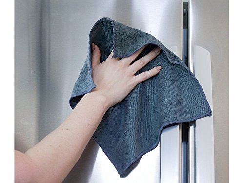 Sophisti-clean Microfiber Cleaning Cloths, Attract Dust Like a Magnet, Use Wet or Dry, Ultra Soft and Absorbent, Non-Abrasive, Streak Free, Reusable, Machine Wash, Gray, 10 Pack