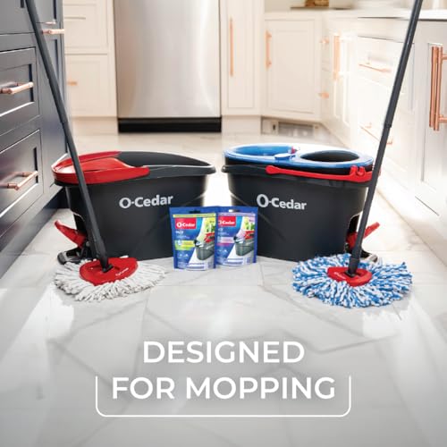 O-Cedar PACS Floor Cleaner, Crisp Citrus Scent – 10 Count | Enzyme-Powered Pods for Streak-Free Cleaning on Wood, Tile & Laminate Floors