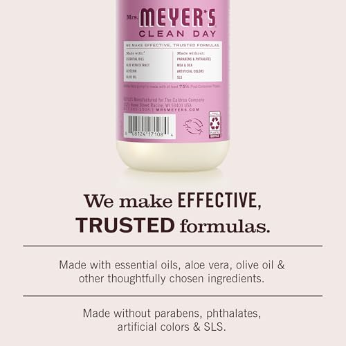 MRS. MEYER'S CLEAN DAY Hand Soap, Peony Scent, 12.5 Fl Oz Bottle - 3 Pack