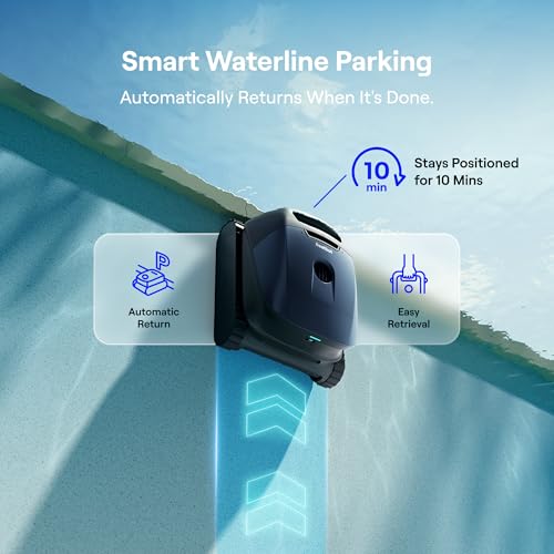 Beatbot Sora 10 Cordless Pool Vacuum Robot for Inground & Above Ground Pools, 6800 GPH Suction, Floor/Wall/Waterline/Shallow Area Cleaning, Waterline Parking, 300 Mins Runtime, Midnight Blue