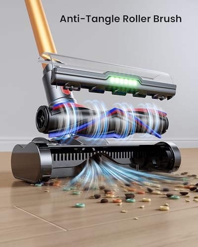 Migusky Cordless Vacuum Cleaner, 650W 55Kpa 70Mins Cordless Stick Vacuum with Hurricane Mode, 1.8L Cup, Anti-Tangle Vacuum Cordless, Self-Standing Vacuum Cleaners for Home Pet Hair Carpets