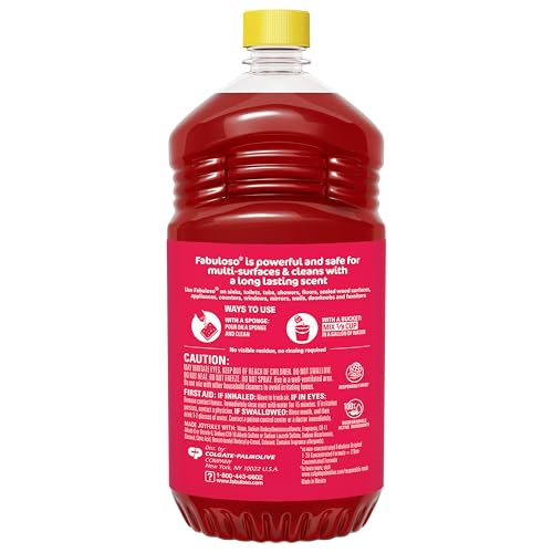 Fabuloso 2X Multi-Purpose Cleaner with Baking Soda, No Rinse Floor Cleaner, Long-Lasting Freshness, Citrus and Fruits Scent, 56 fl oz