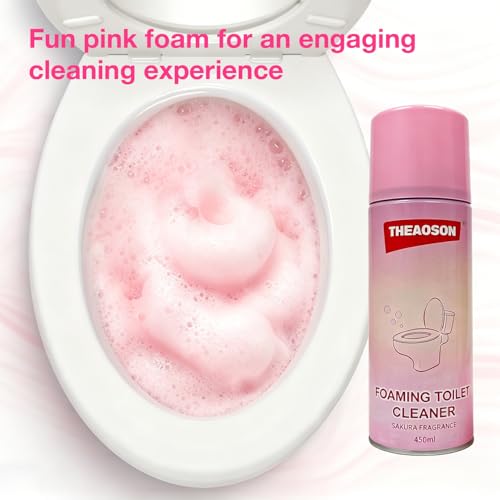 VIVIPOMEIO Foaming Toilet Cleaner Pump, Thick Clinging Foam for Easy Scrubbing, Pressurized Foam Spray for Toilet Bowl Stain & Odor Removal, Multi-Surface Bathroom Cleaner