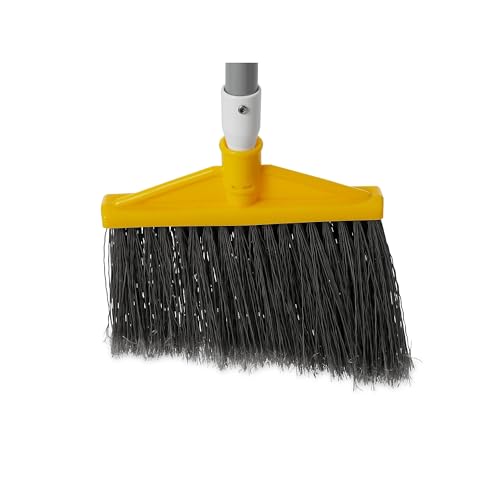 Rubbermaid 6385GRA Angled Broom, Gray Poly Bristles, 48-7/8-Inch Aluminum Handle