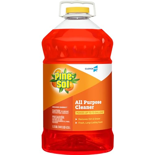 Clorox CloroxPro Pine Sol All Purpose Cleaner, Multi Surface Cleaning, Healthcare and Industrial, Orange Energy, 144 Ounces, 3 Count, 41772