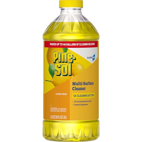 CloroxPro Pine-Sol Multi-Surface Cleaner, All Purpose Cleaner, Lemon Fresh, 40 Fluid Ounces (Package May Vary)